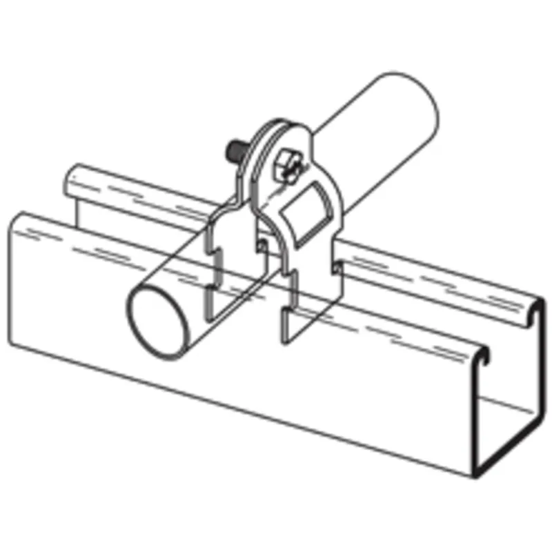 Strut Conduit Clamp, Universal, 3/4", Zinc
