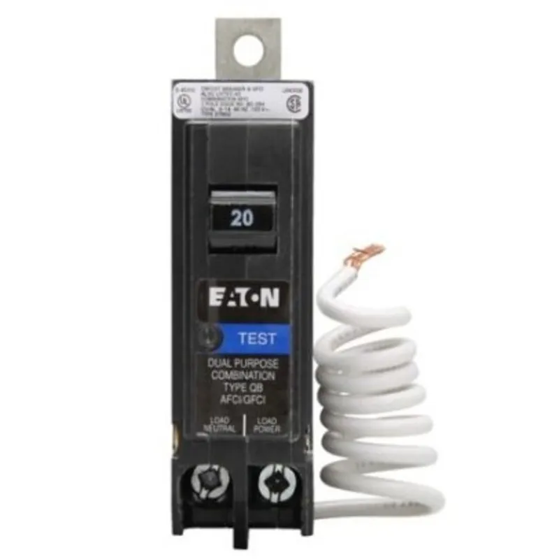 Breaker, Bolt-On, Dual Function, AFCI/GFCI, 1P, 20A, 22kAIC, Type BR