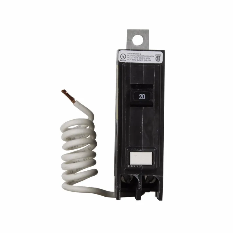 Breaker, Bolt On, 20A, 1P, 120V, 22 kAIC, Ground Fault