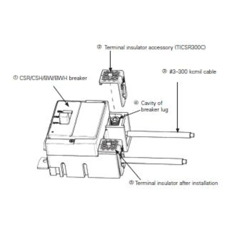 Terminal Insulator Kit, Rubber, Breaker Type, CSR, CSH, BW, BWH