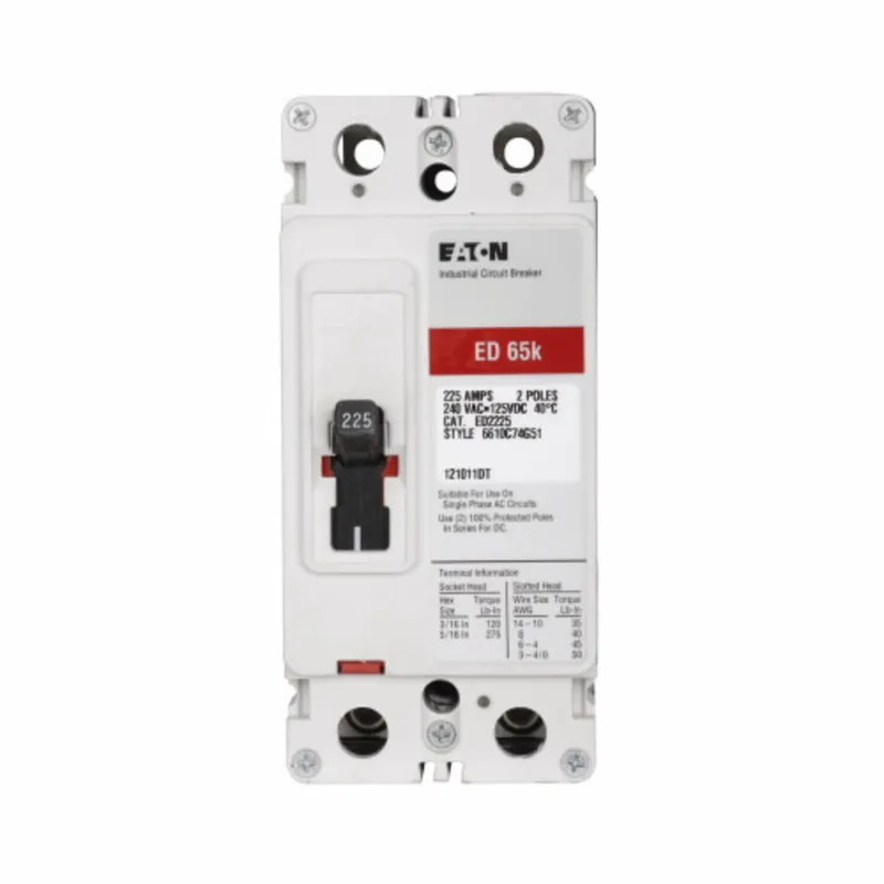 Breaker, Molded Case, 2P, 100A, 240VAC, 125VDC, 65kAIC, Load Lugs