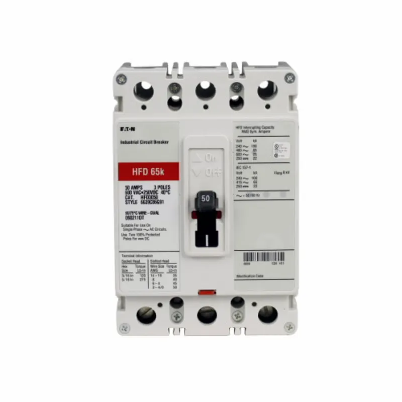 Breaker, 225A, 3P, 600V, 250 VDC, 65 kAIC, Type HFD CB