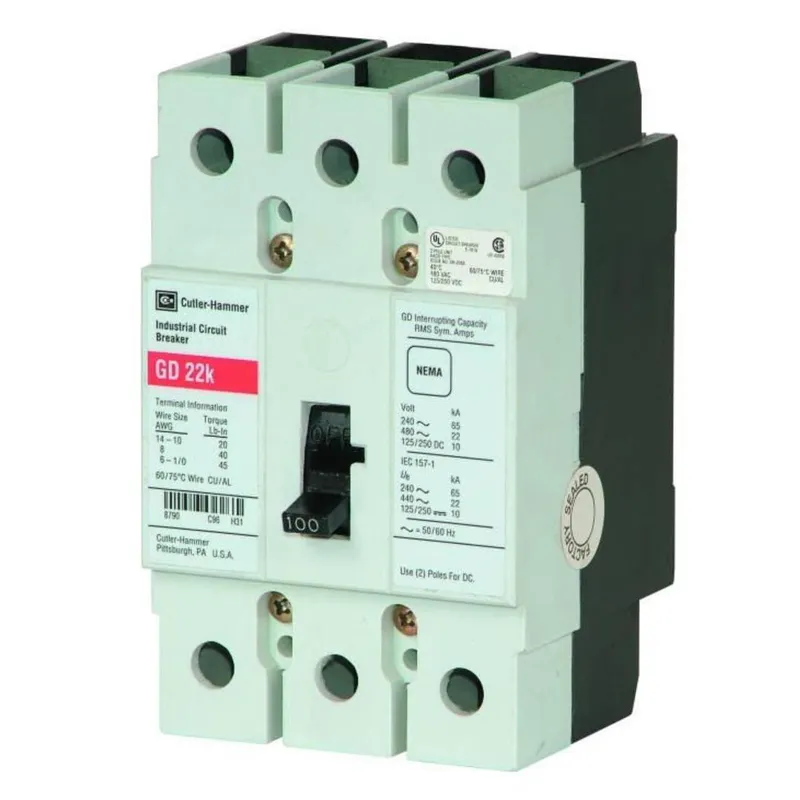 Breaker, Molded Case, 40A, 3P, 240V, 250 VDC, Type GD, 22 kAIC