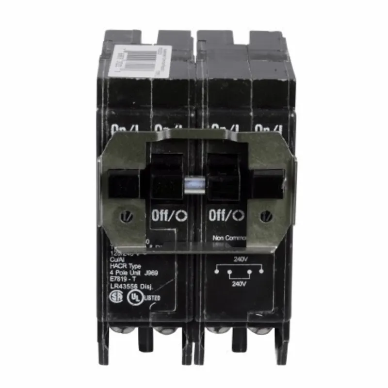 BR 1" Quad Breaker, 4-Pole, (2) 20A, (2) 25A , 120/240V