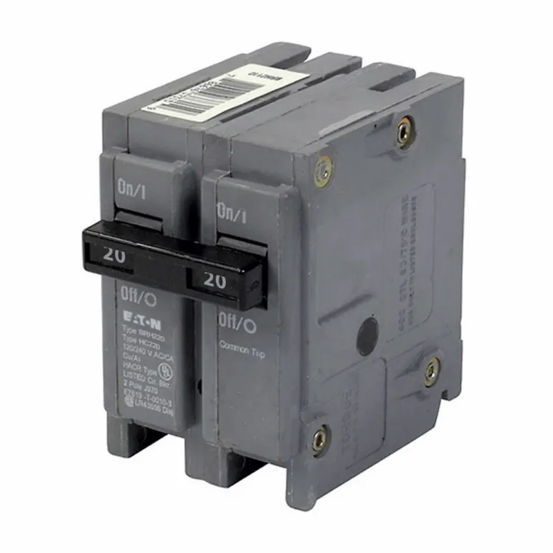 Breaker, Plug-On, BR Type, 2P, 20A, 22kAIC, 120/240VAC, 2" Width