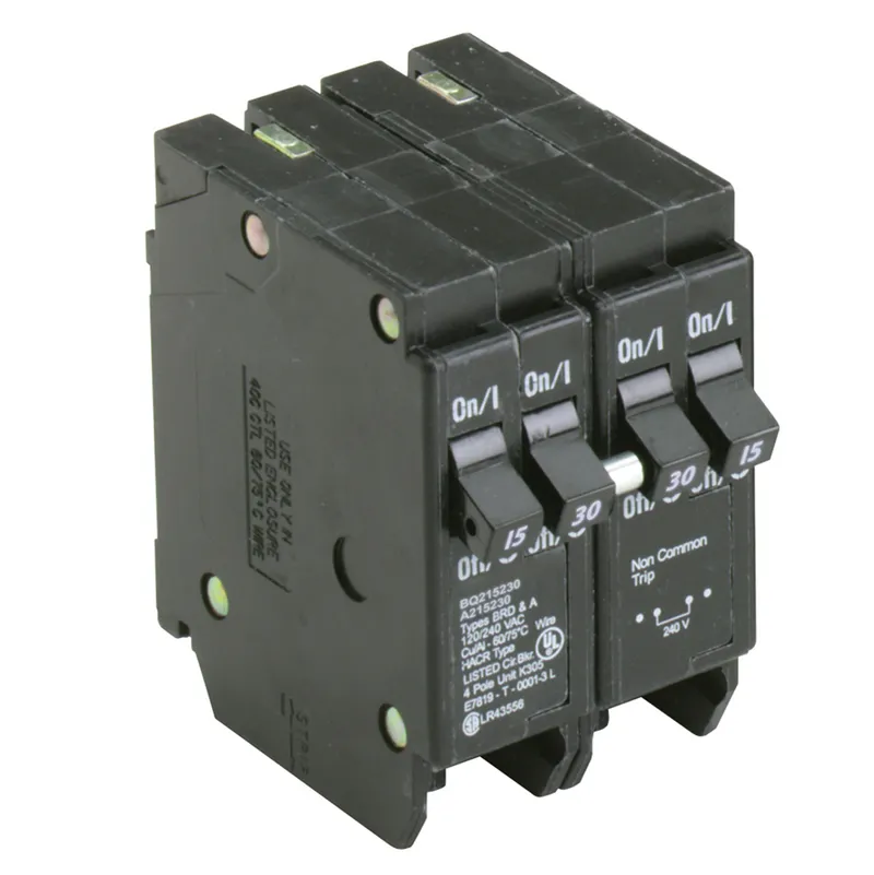 Breaker, 15/30A, 2P, 120/240V, 10 kAIC, CTL Quad, BR Series