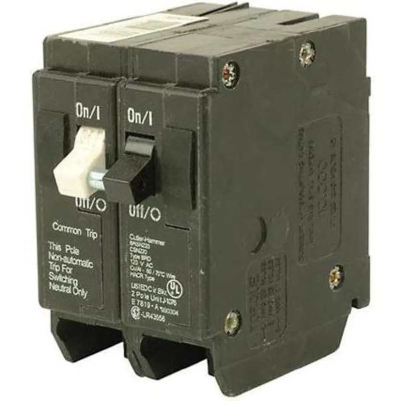 Breaker, 20A, 2P, 120/240V, Type BR, 10 kAIC, switched Neutral