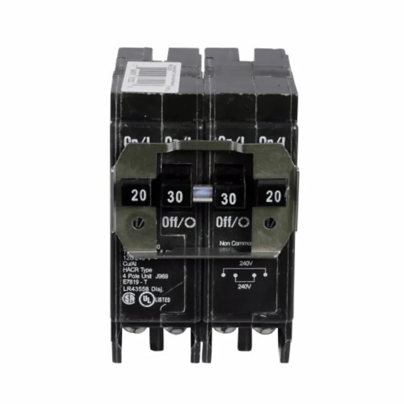 BR Thermal Magnetic Circuit Breaker, 2 x 4P, 50A