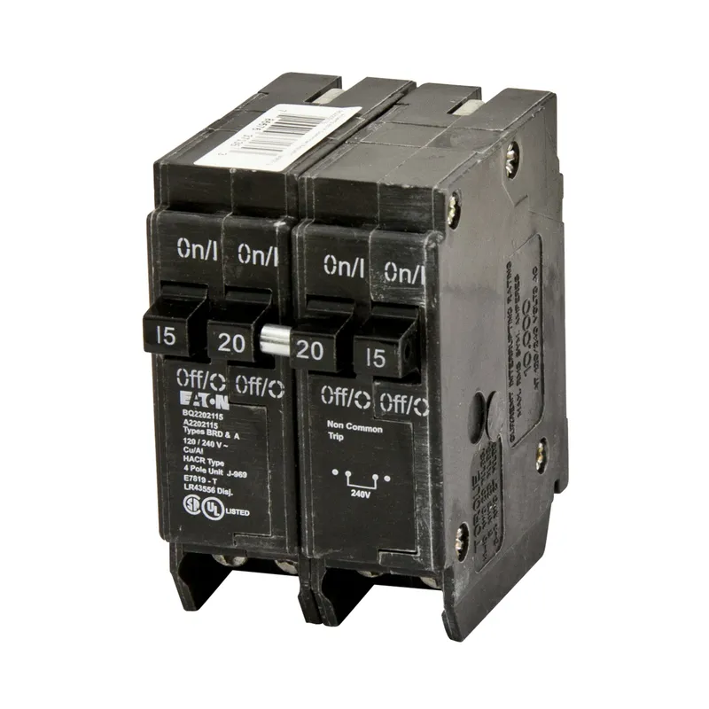 Breaker, 20/15A, 2P, 120/240V, 10 kAIC, CTL Quad, BR Series