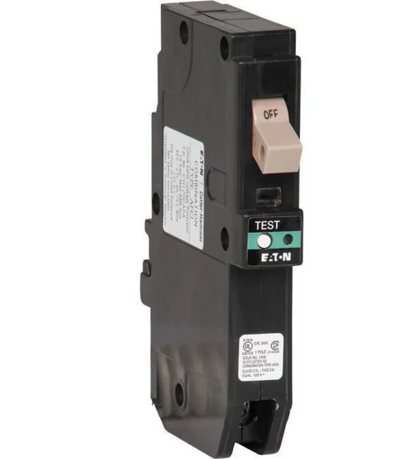 Breaker, 15A, 1P, 120V, 10 kAIC, Type CH, GFCI, Plug-on Neutral