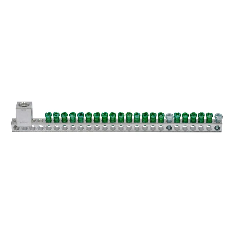Ground Bar Kit, 21 Circuits, 9.19", Cu/Al, 2/0 AWG Lug