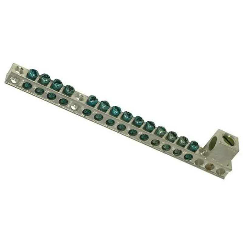 Ground Bar Kit, 14 Circuits, 6.74", Cu/Al, 2/0 AWG Lug