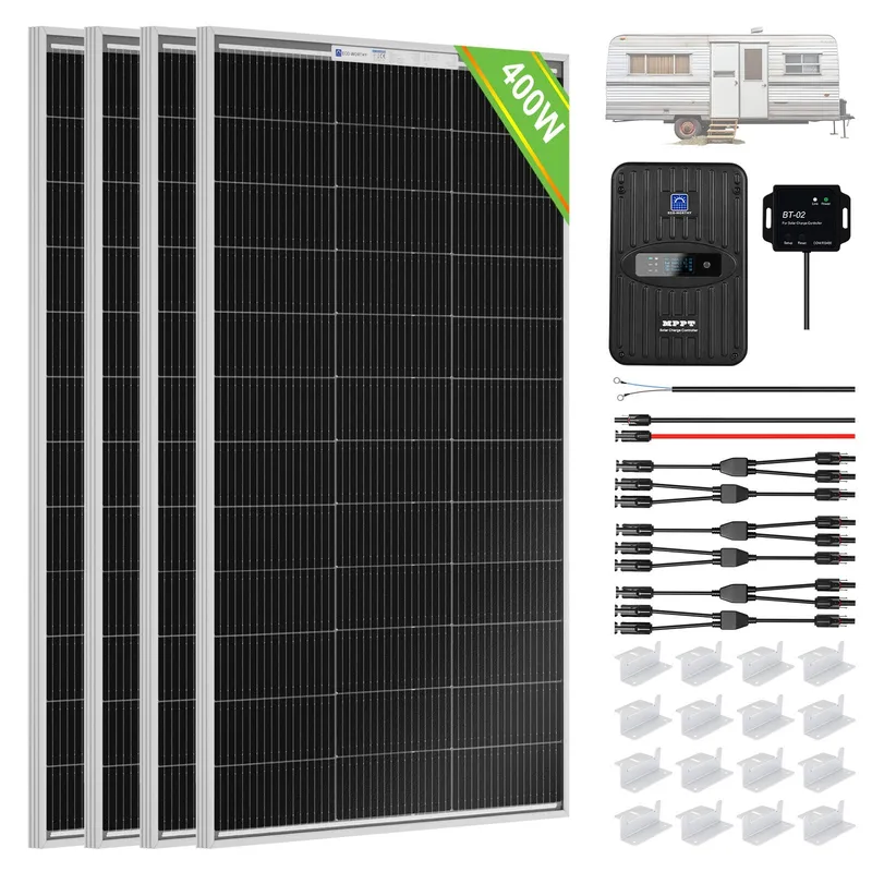 ECO-WORTHY 400W 12V (4x100W) Off Grid Solar Kit