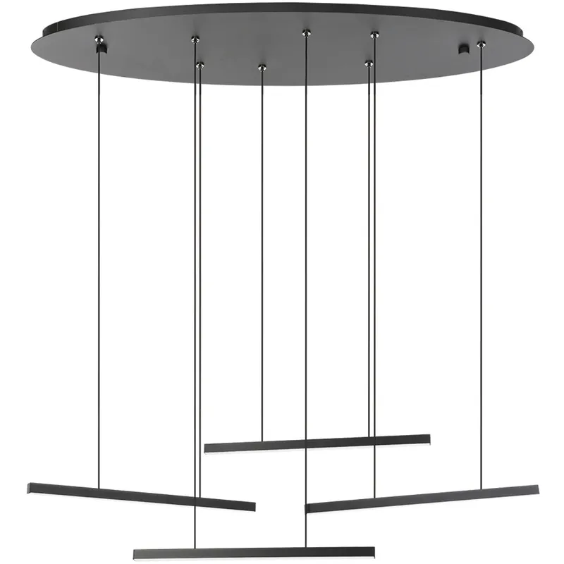 Lindoza 4 Light 10.25 inch Matte Black Pendant Ceiling Light