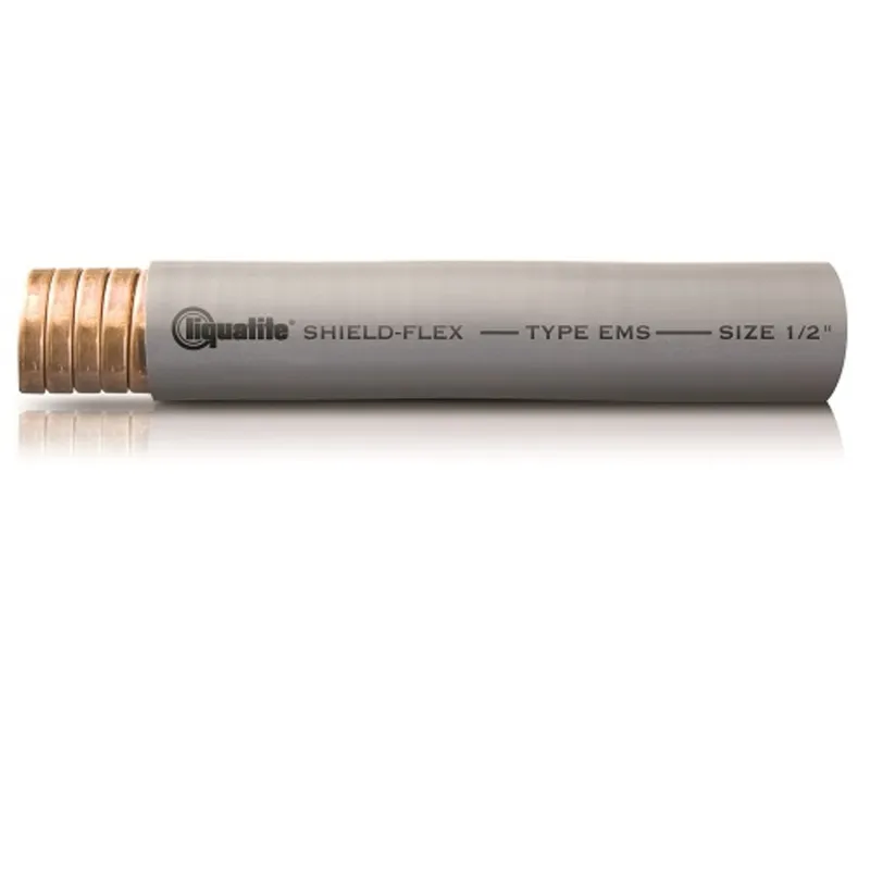 3/8" Liquidtight Bronze Flex, EMI/EMP Resistant, Gray, 100' Coil