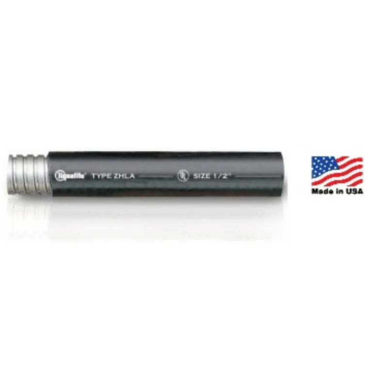 1" Liquidtight Steel Flex, Non-Halogen/Low Smoke, Black, 100' Coil