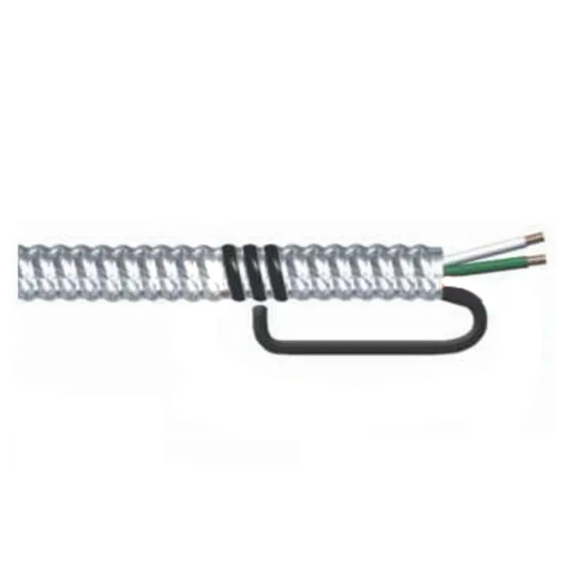 14/2 w/Ground, MC, Aluminum Armor, Solid, Black/White, 1000'