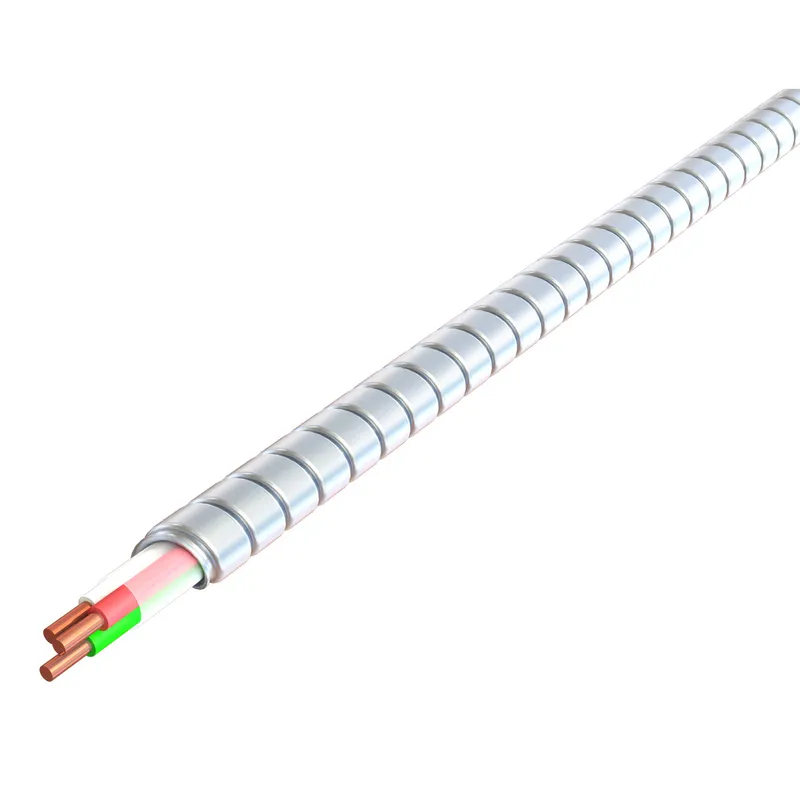 12/2 w/Ground, MC, Aluminum Armor, Solid, Red/White