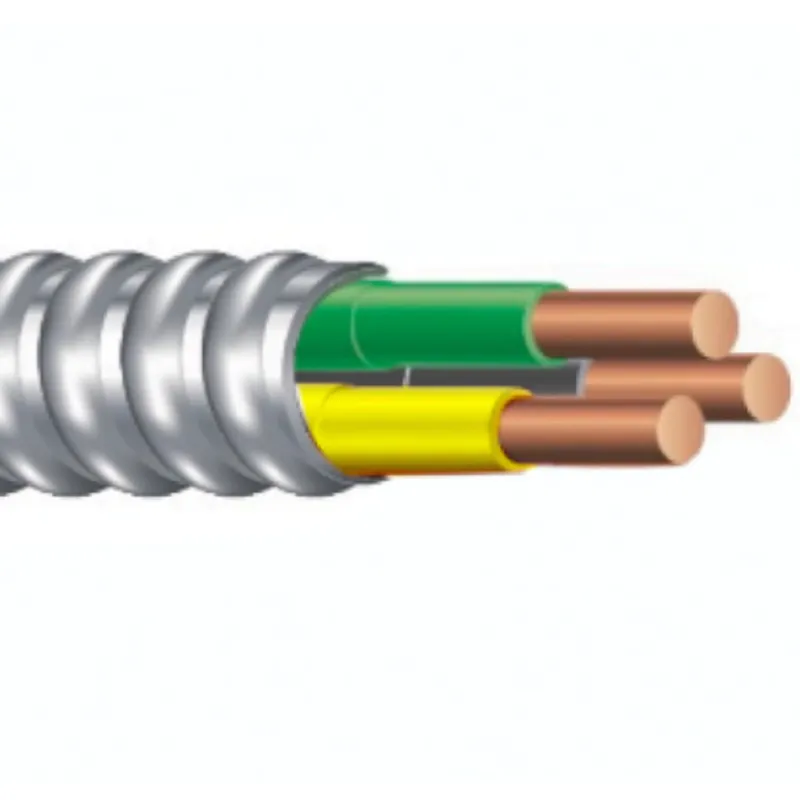 MC Cable, Aluminum Flex, 12/2 (GRY/YEL) w/Ground, Stranded, 1000'