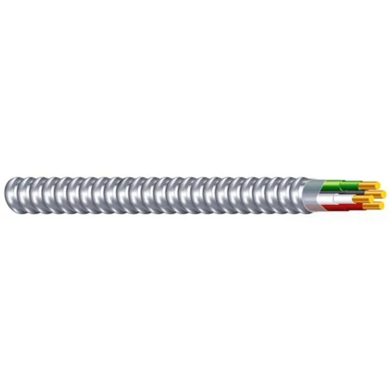 MC Cable, Aluminum Flex, 8/2 w/Ground, Stranded, 1000'