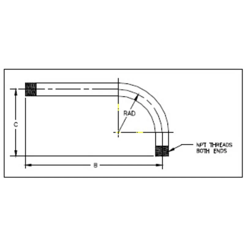 3/4" Rigid Steel 90° Yard Elbow