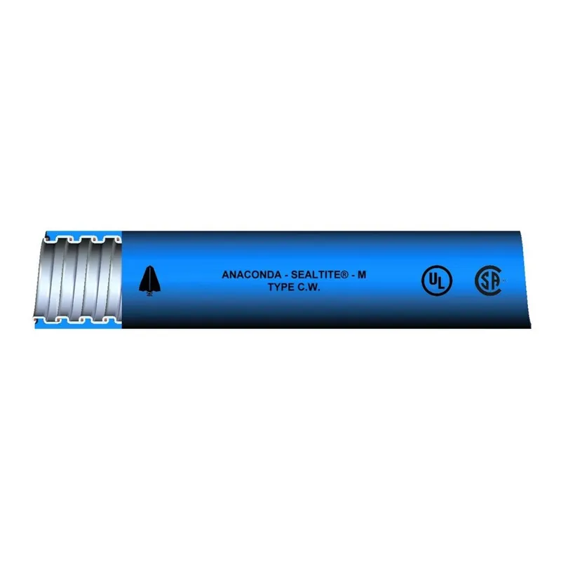 1/2" Liquidtight Steel Flex, UL Listed, Type UA, Blue, 100' Coil