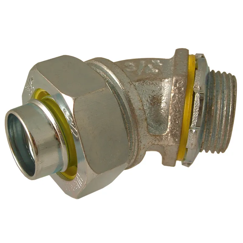 45° Liquidtight Connector 3/4" Trade Size.