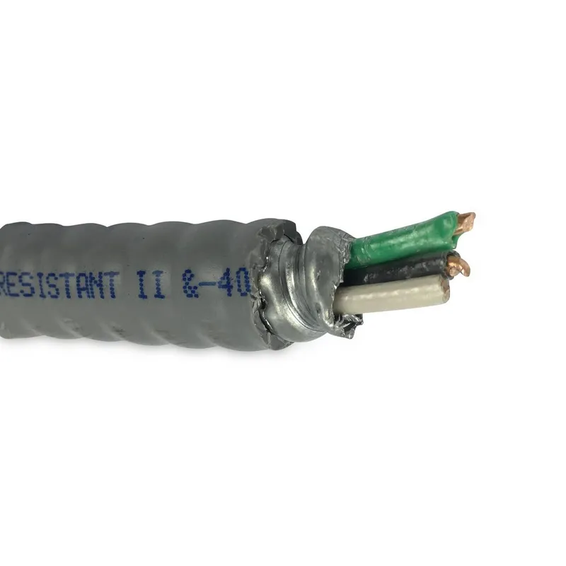 12/2 PVC Coated MC Cable, Solid Copper, 250'