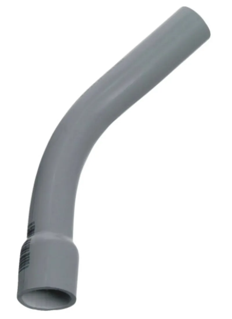 4" PVC 45° Elbow, Schedule 40, Gray, Bell End