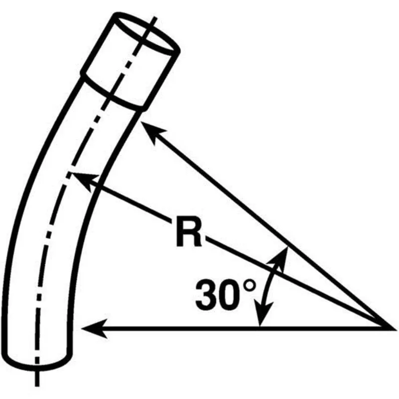 3" PVC 30° Elbow, Schedule 40, Gray