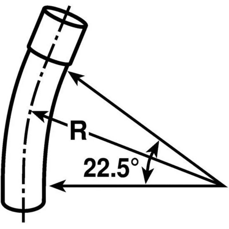 5" PVC 22-1/2° Elbow, Schedule 40, Gray