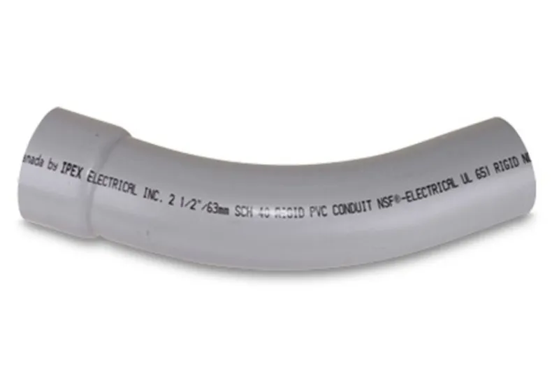 2" PVC 45° Elbow, Schedule 40, Gray, Bell End