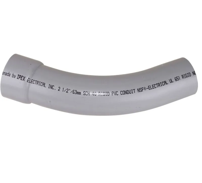 1" PVC 45° Elbow, Schedule 40, Gray, Bell End