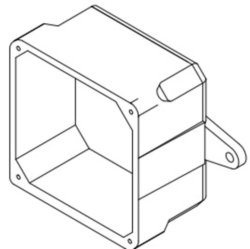 Junction Box, NEMA 4X, Screw Cover, 4" x 4" x 2"