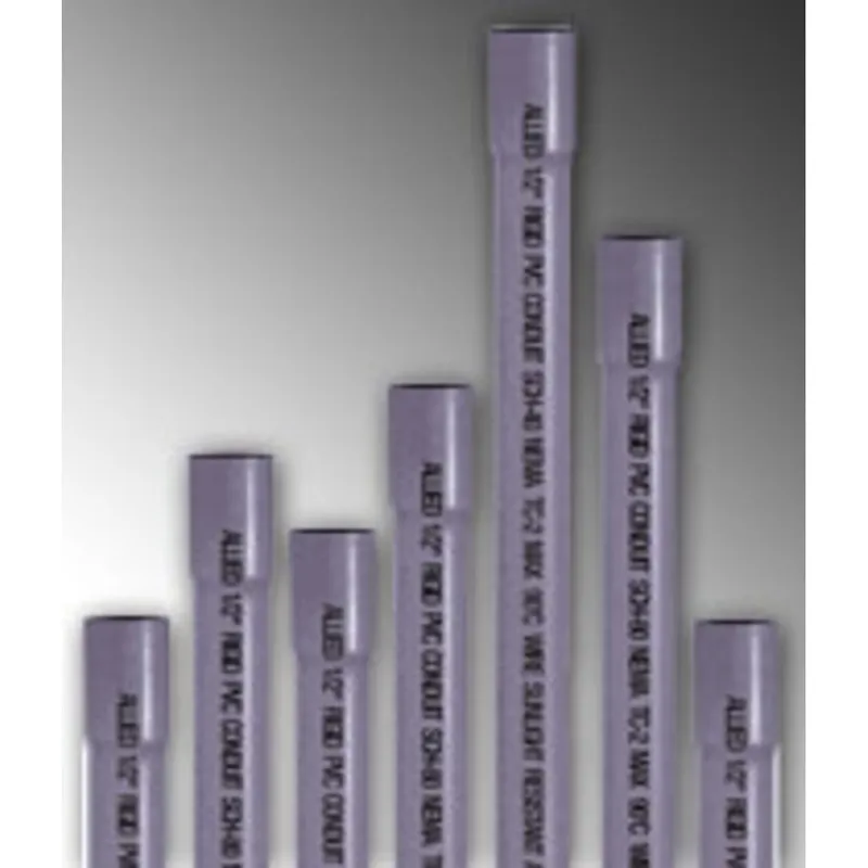 2-1/2" PVC Conduit, 20' Length, Schedule 40, Gray, Bell End