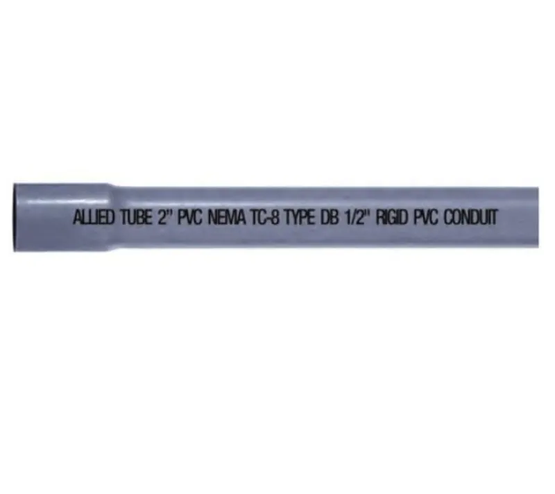 3" PVC Utility Duct, 20' Length, Type DB-120, Gray, Bell End