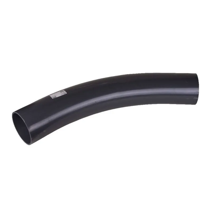 6" PVC 45° Elbow, 60" Radius, Schedule 40, Gray, Bell End