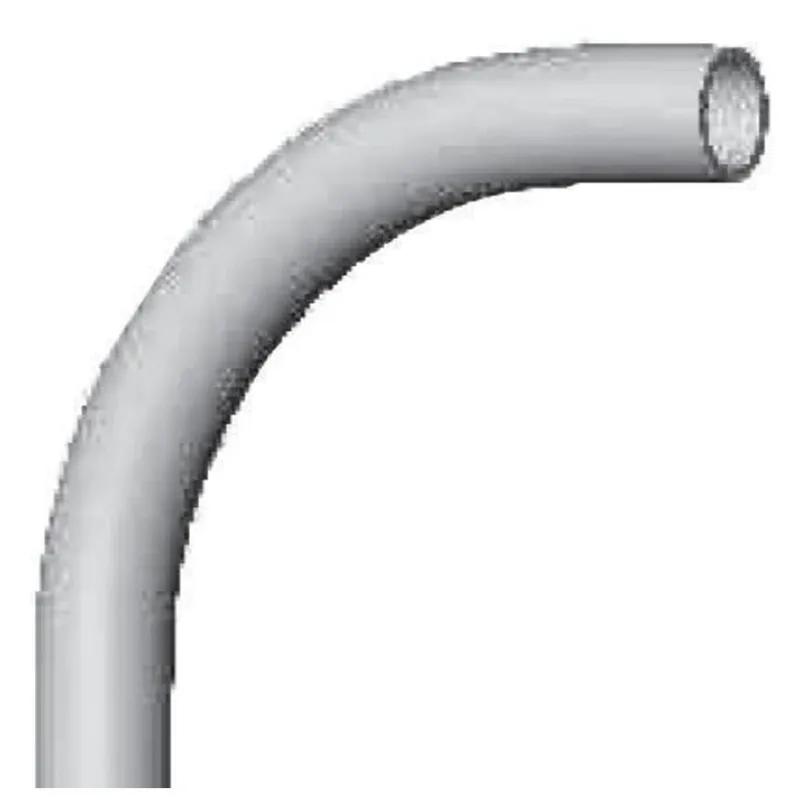 6" PVC 90° Elbow, 48" Radius, Schedule 40, Gray, Bell End