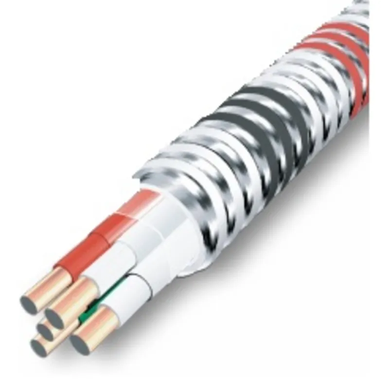 MC Cable, 12/2 Solid, Plus, 600V, Steel Armor, 1000'