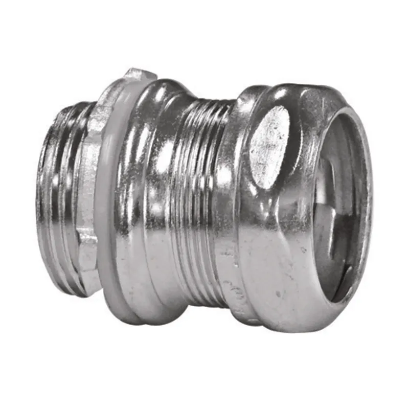 EMT Compression Connector, Raintight, 3/4", Steel/Zinc