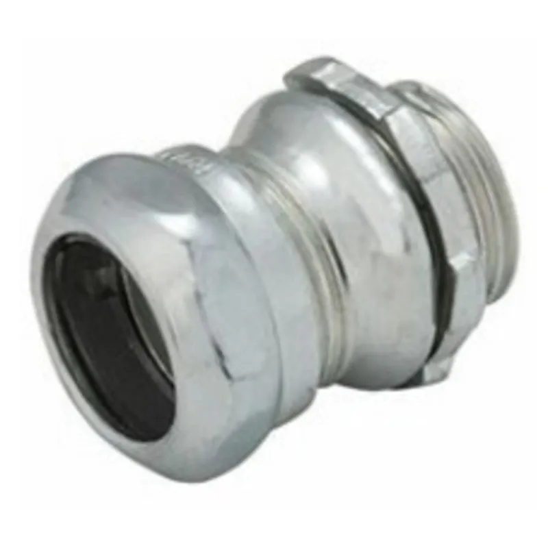 EMT Compression Connector, Steel, 1/2 inch