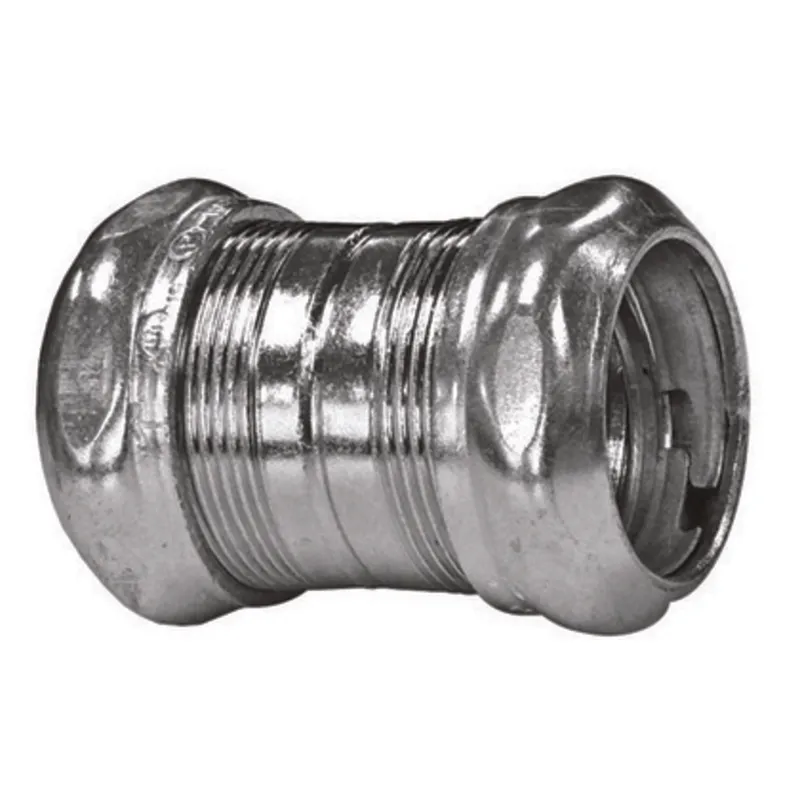 Compression Coupling, Diameter 1/2", Raintight, Steel/Zinc