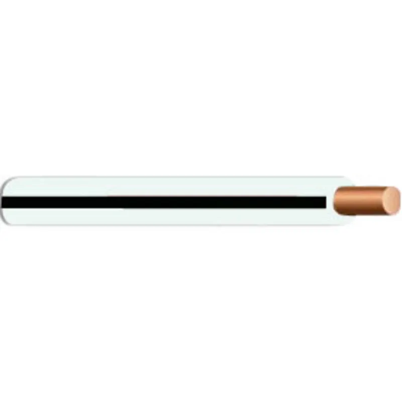 12 AWG THHN/THWN-2 Solid Copper, White/Black Stripe, 500'