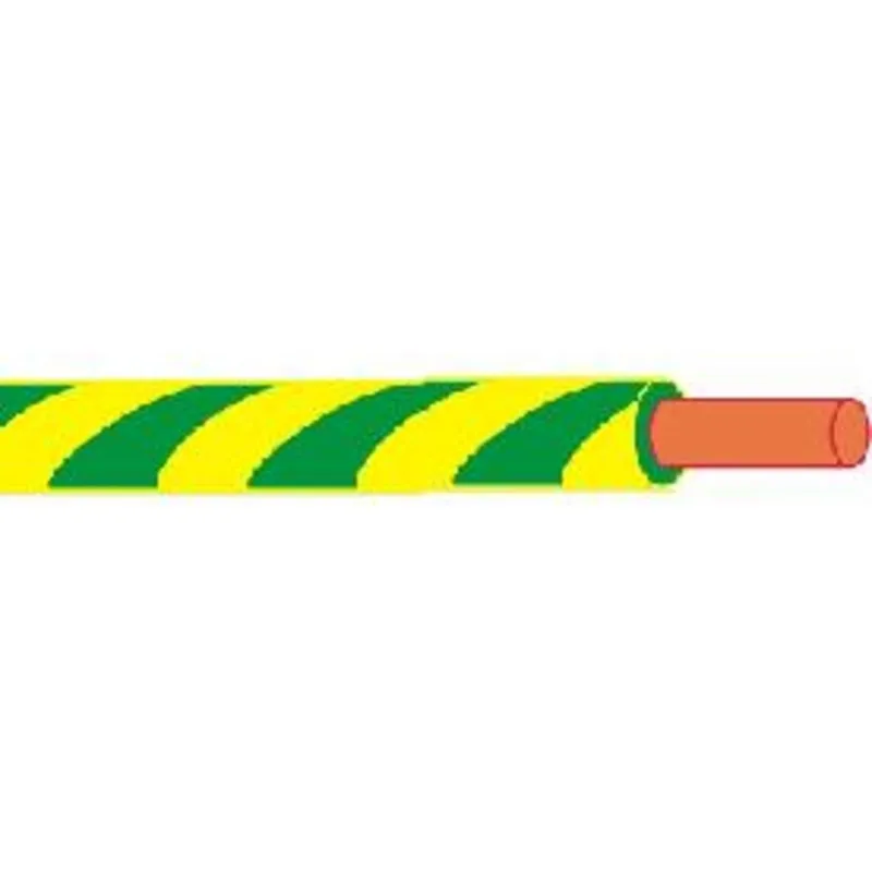 12 AWG THHN/THWN-2 Solid Copper, Green/Yellow, 500'