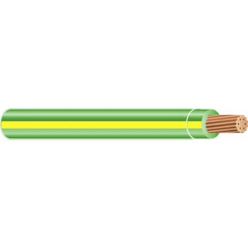 10 AWG THHN/THWN-2 Stranded Copper, Green w/Yellow Stripe, 500'