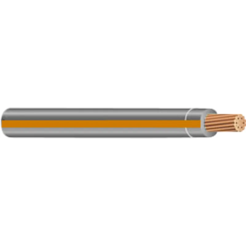 12 AWG THHN/THWN-2 Stranded Copper, Gray/Orange Stripe, 500'