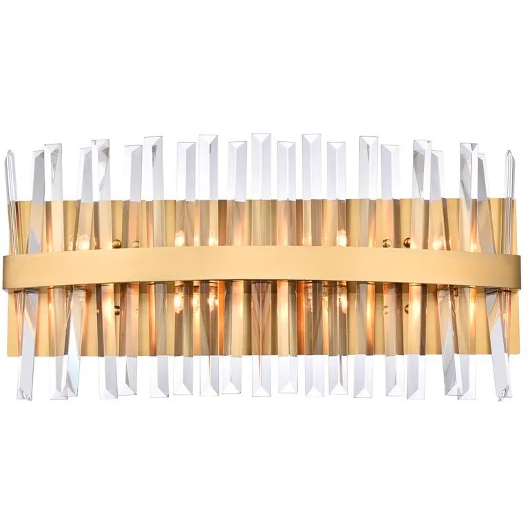 Serephina 8 Light 24 inch Satin Gold Bath Sconce Wall Light