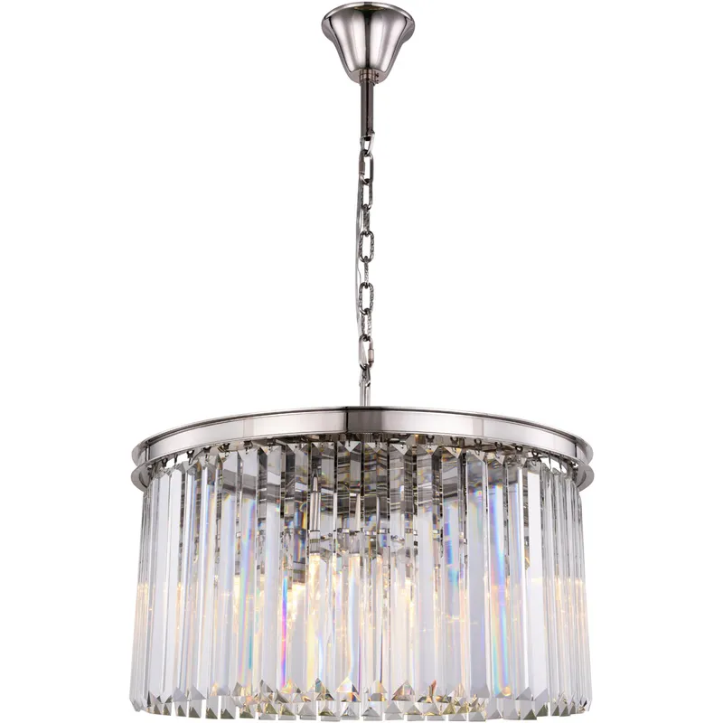 Sydney 8 Light 26 inch Polished Nickel Chandelier Ceiling Light in Clear, Urban Classic