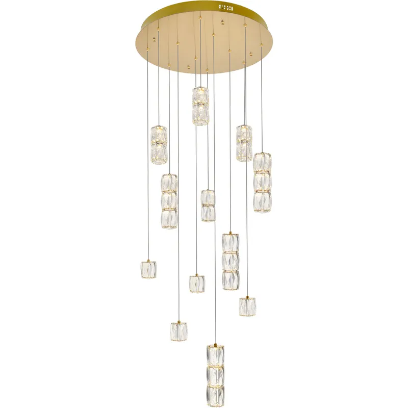 Polaris LED 24 inch Gold Chandelier Ceiling Light