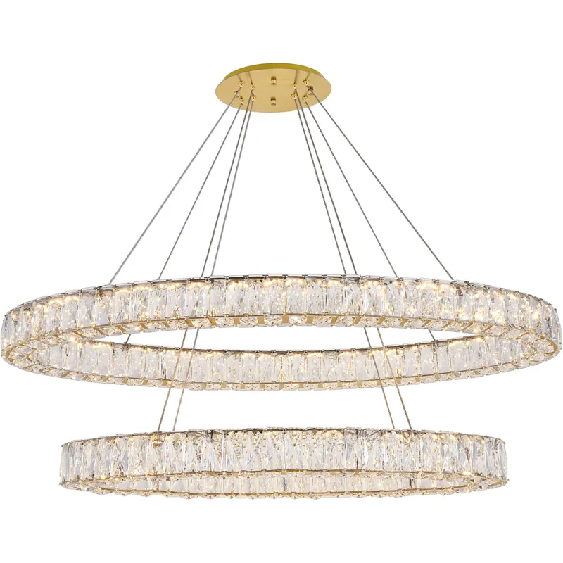 Monroe LED 48 inch Gold Chandelier Ceiling Light